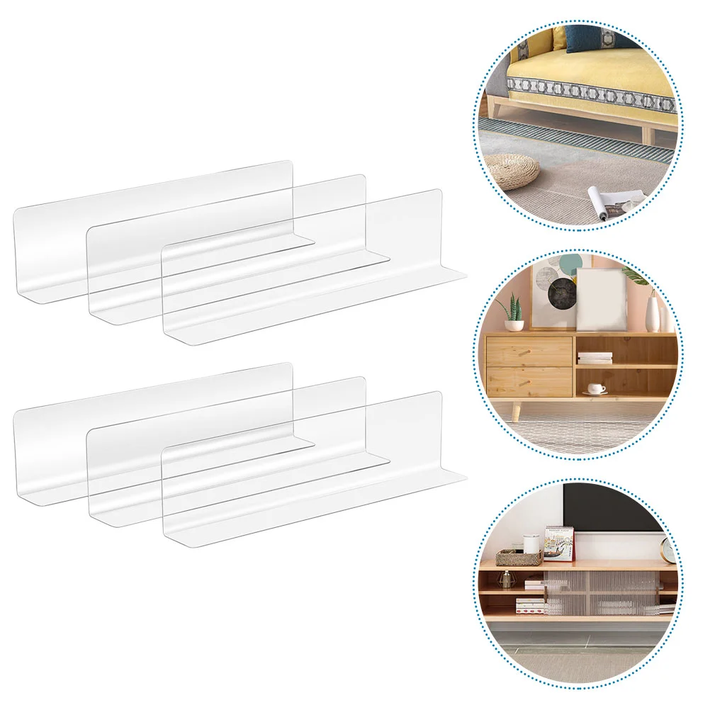 

6 PCS Partition Plate Supermarket Sorting Baffle Flyer Holder Bins Plastic Easels Clear Dividers for Closet