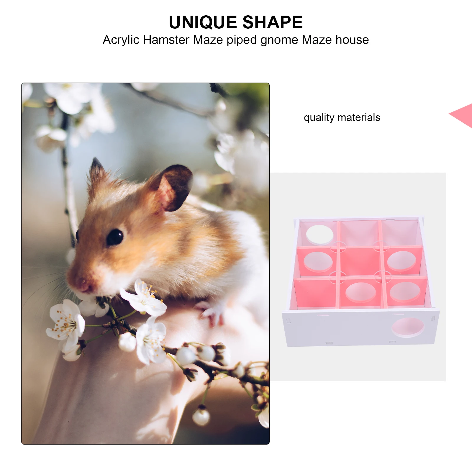

Funny Acrylic Hamsters Maze Plaything Small Animals Labyrinth Pet Supplies Gerbil Maze Tunnel Plaything Resistance Bite
