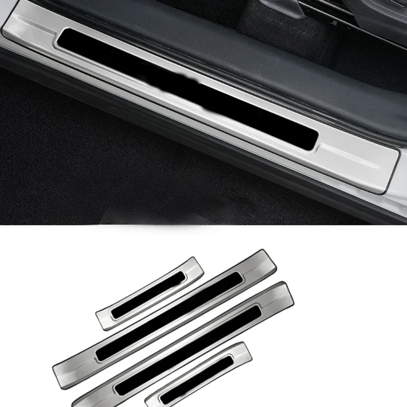 Car External Doorsill Threshold Welcoming Foot Pedal Scuffproof Guard Plate Trim for Toyota Corolla Cross 2021 2022 2023