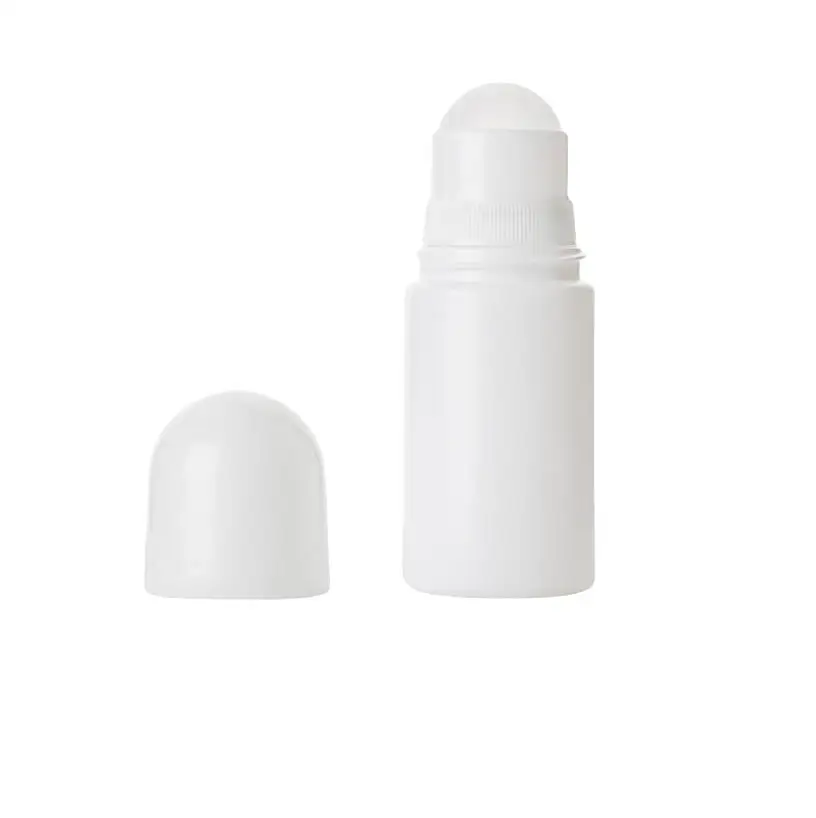 30ml 50ml 100ml White Plastic Roll On Bottle Refillable Essential Oil Perfume Deodorant Bottles DIY Cosmetic Containers ni87