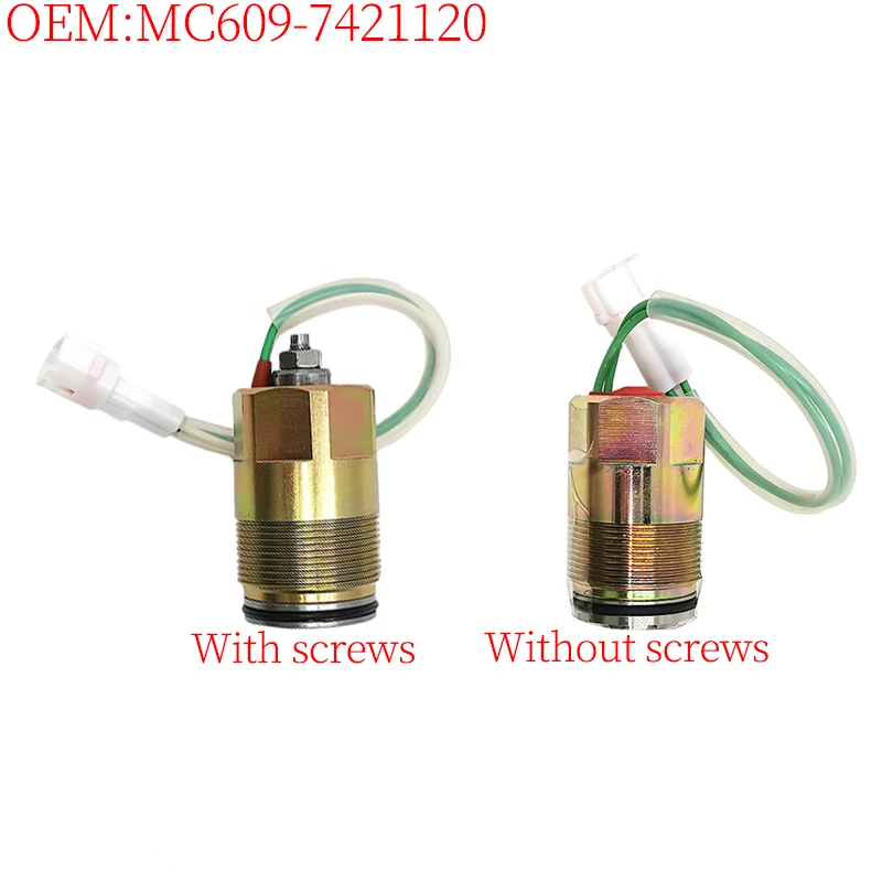 Peças da escavadeira para válvula solenóide da bomba hidráulica DH200-5 DH200-6 Kawasakii K3V112 (com parafusos, sem parafusos) MC609- 7421120
