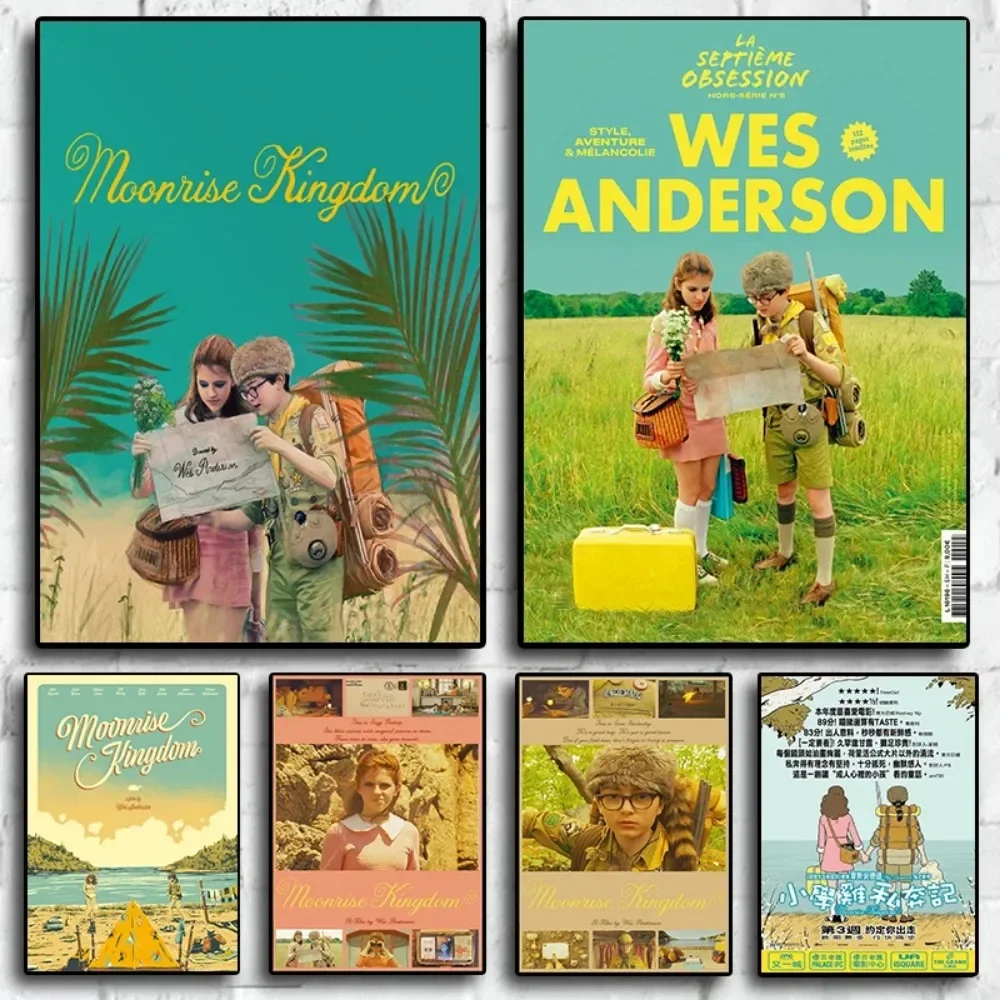 Póster de película nórdica Moonrise Kingdom, estética para arte de pared, Mural de película antigua, detalles de lienzo, pintura, decoración de habitación, decoración del hogar
