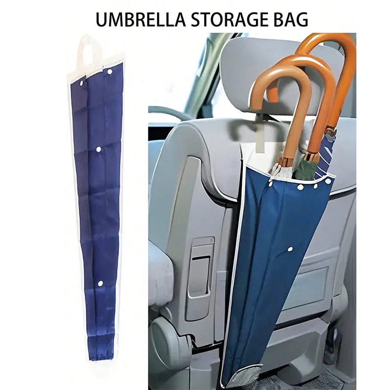 

Новый складной чехол-зонт для автомобиля, водонепроницаемый карманный чехол-футляр для зонта, сумка для хранения, подвесная подставка для зонта, аксессуары для хранения в авто