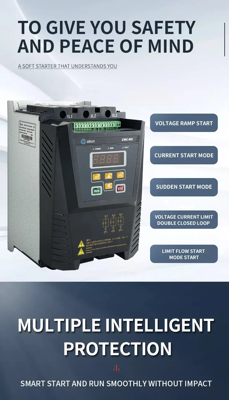 CMC MX motor soft starter microprocessador controle automático dispositivo de partida e proteção do motor