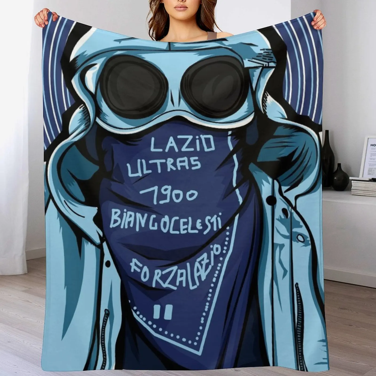 

Ultras Lazio Throw Blanket Lightweight Warm Blanket for Travel Camping