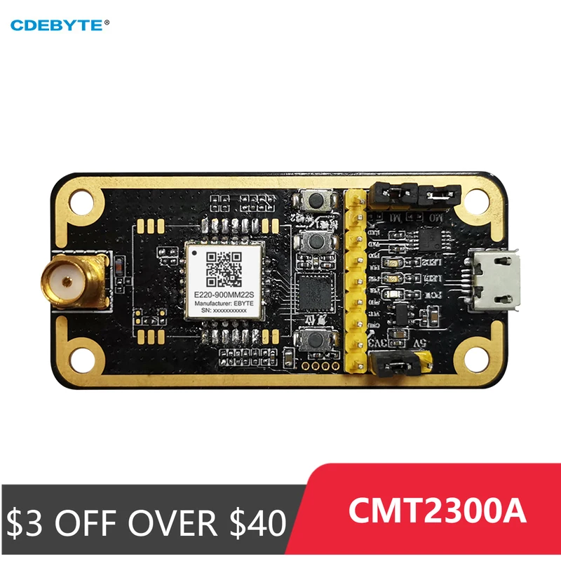 

CMT2300A Wireless Module Testing Board CDEBYTE E49-900MBL-01 Pre-soldered E49-900M20S USB Interface Testing Kit Easy Use