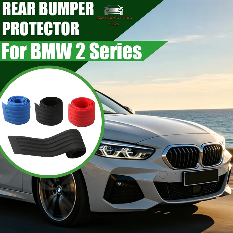 

For BMW 2 Series Car Trunk Door Sill Plate Protector Anti-Scratch Rear Bumper Guard Rubber Mouldings Pad Trim