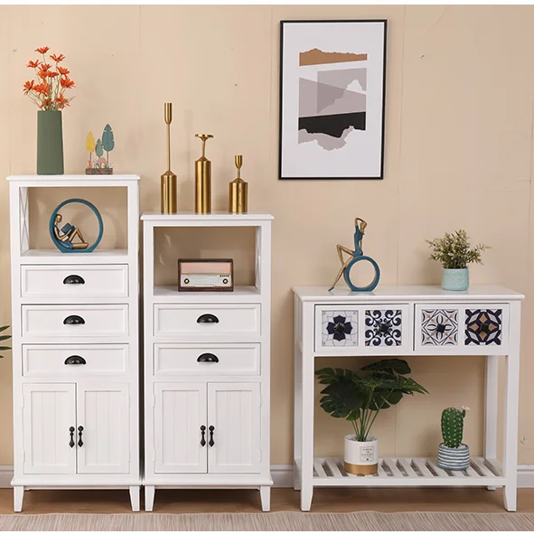 

Special retro solid wood chest, living room storage rack, bedroom multi-functional bedside table, wall-to-wall entrance cabinet