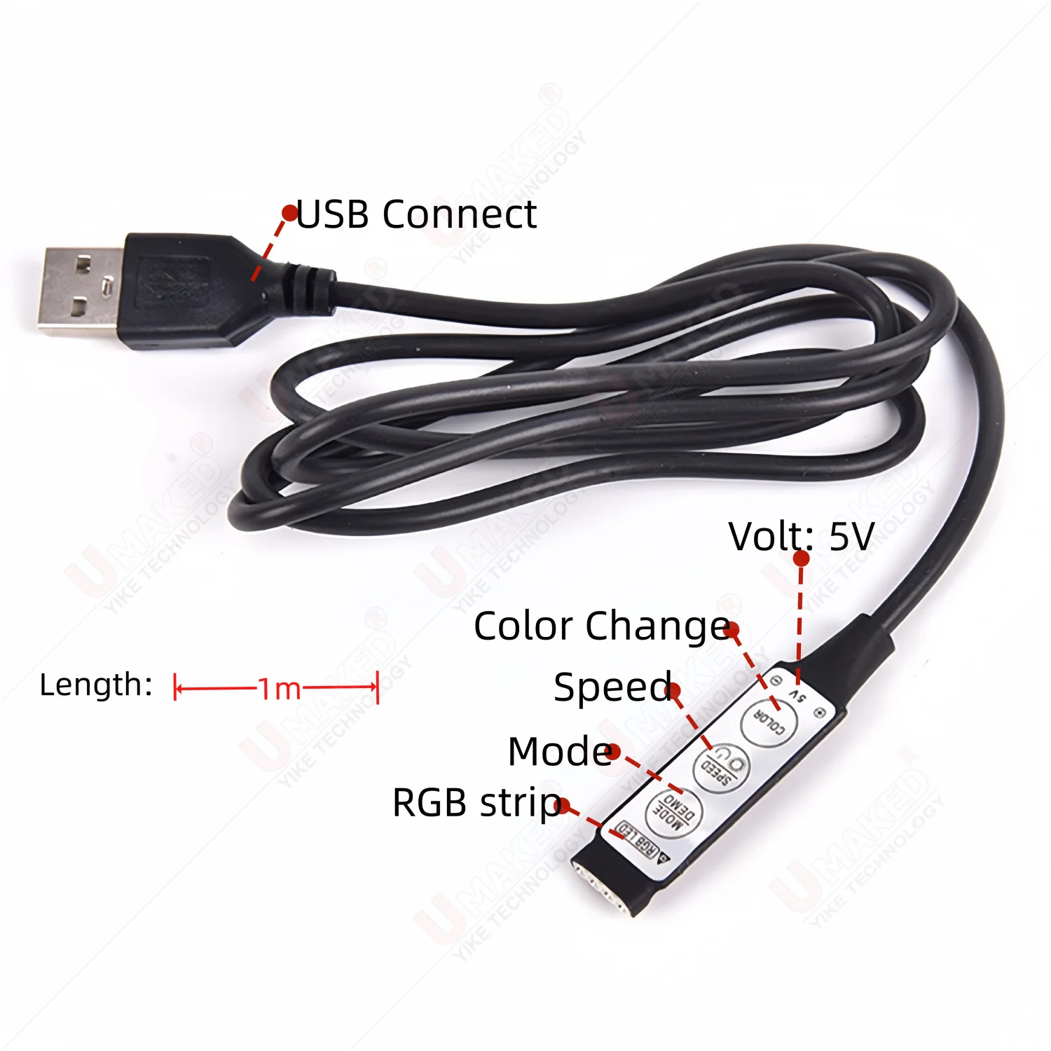 1pc RGB Dimmer 3Keys Controller DC12V 24V Mini LED Strip RGB Color For SMD 3528/5050/5730/5630/3014 LED Strip Lights DC 12-24V