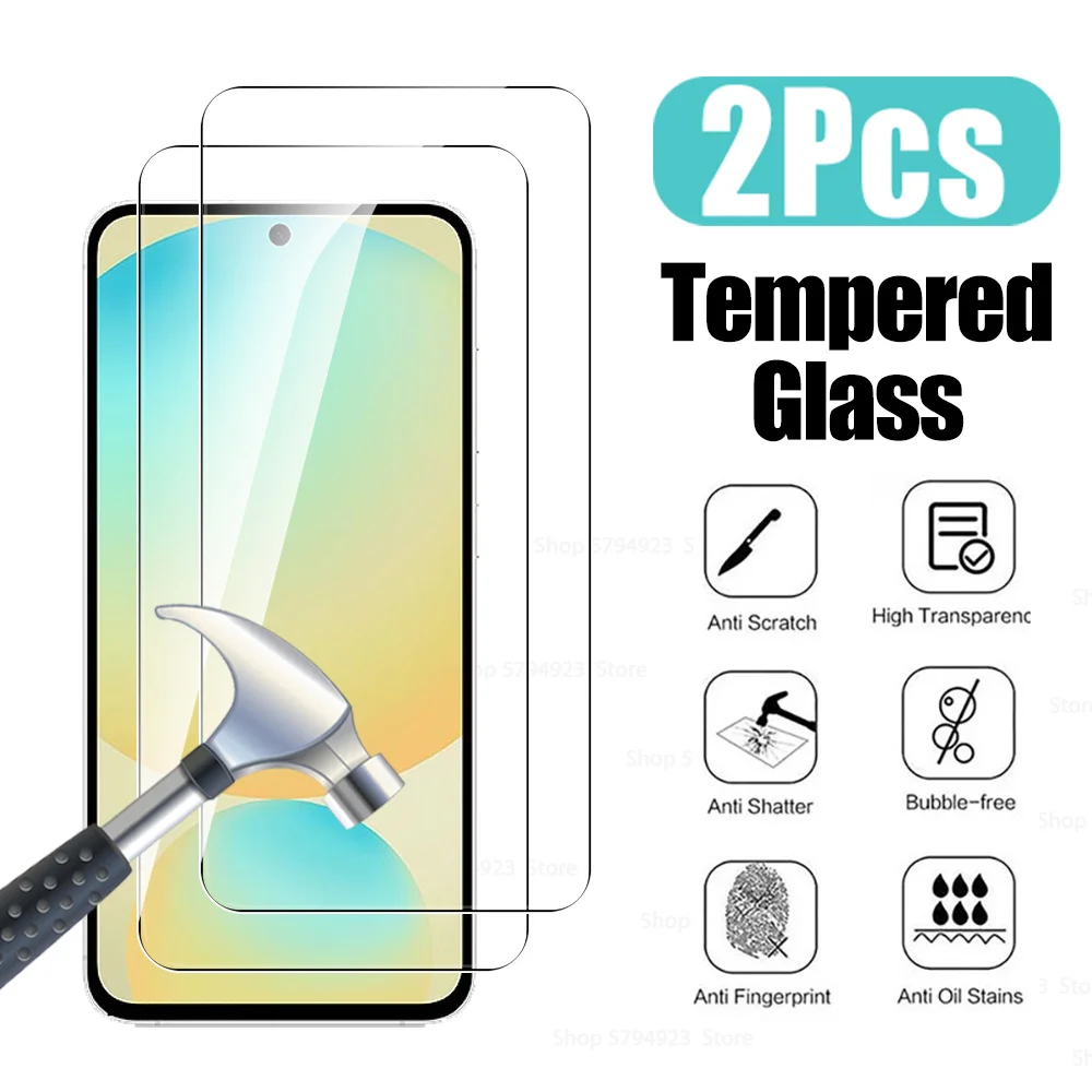 2pcs Tempered Glass For Samsung Galaxy S24 FE 5G Screen Protector For samsung s24 fe S24FE s 24 fe HD Glass Protective Film 2024