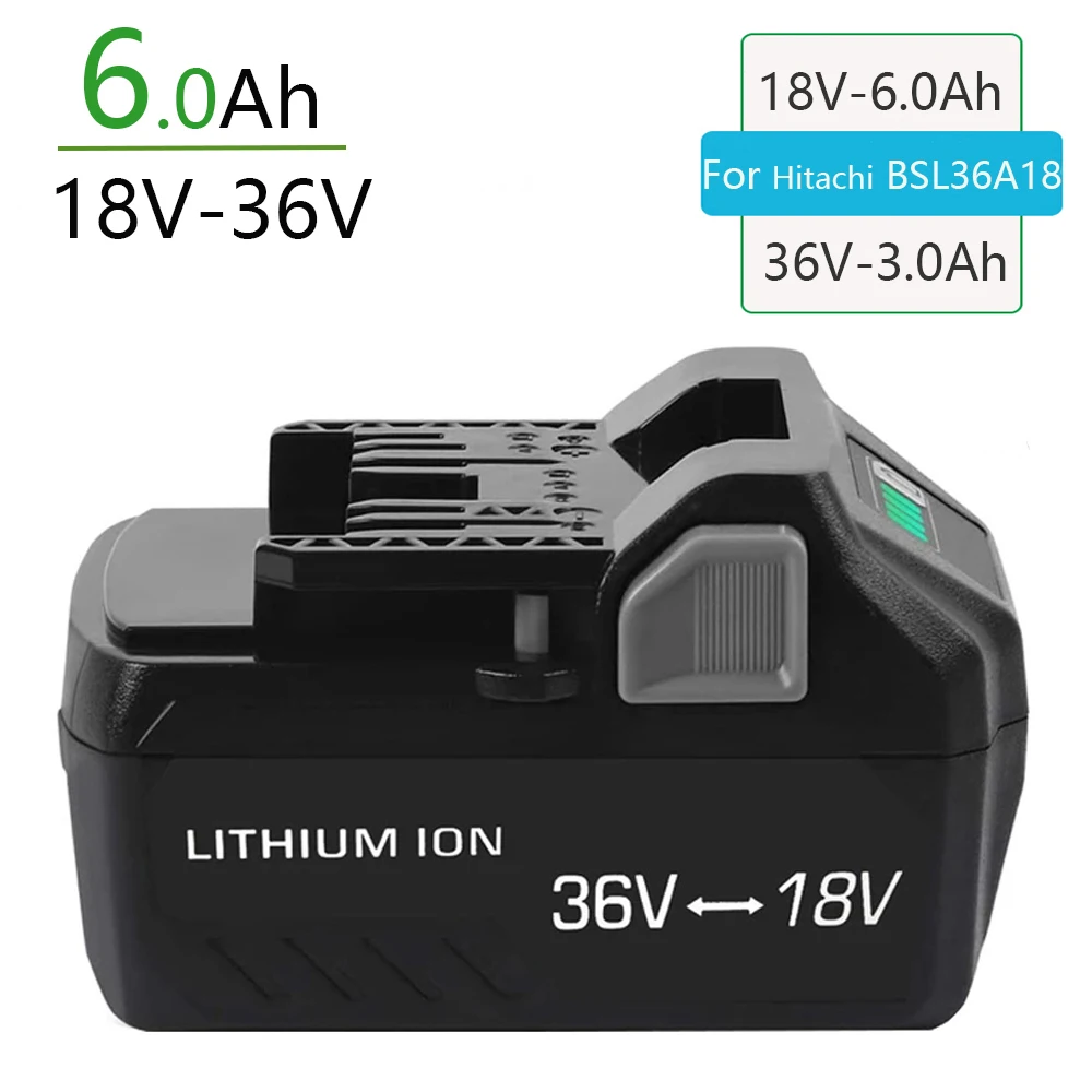 18V/36V 6000mAh Battery for Metabo HPT（Hitachi） MultiVolt Battery 371751M 372121M BSL36A18 BSL36B18 Lithium-ion Battery