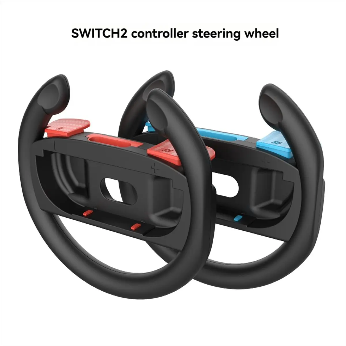 fitfit 2PCS Racing Steering Wheels for Nintendo Switch 2 Controller Game Grip Handle Racing Game Wheel B