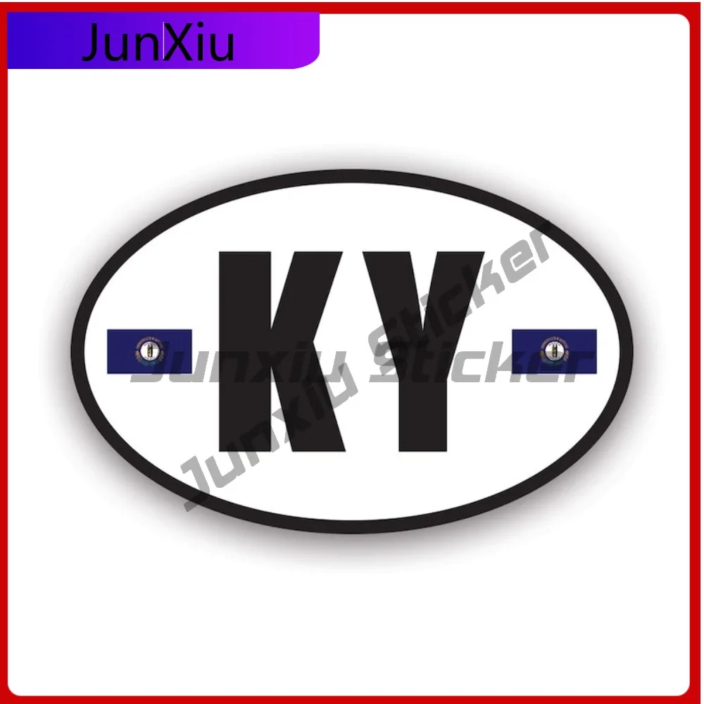 

Kentucky Flag Oval Weather Resistant Scratch Resistant Classic For Motorcycle Helmet Car Body Self Adhesive Easy Apply Decor