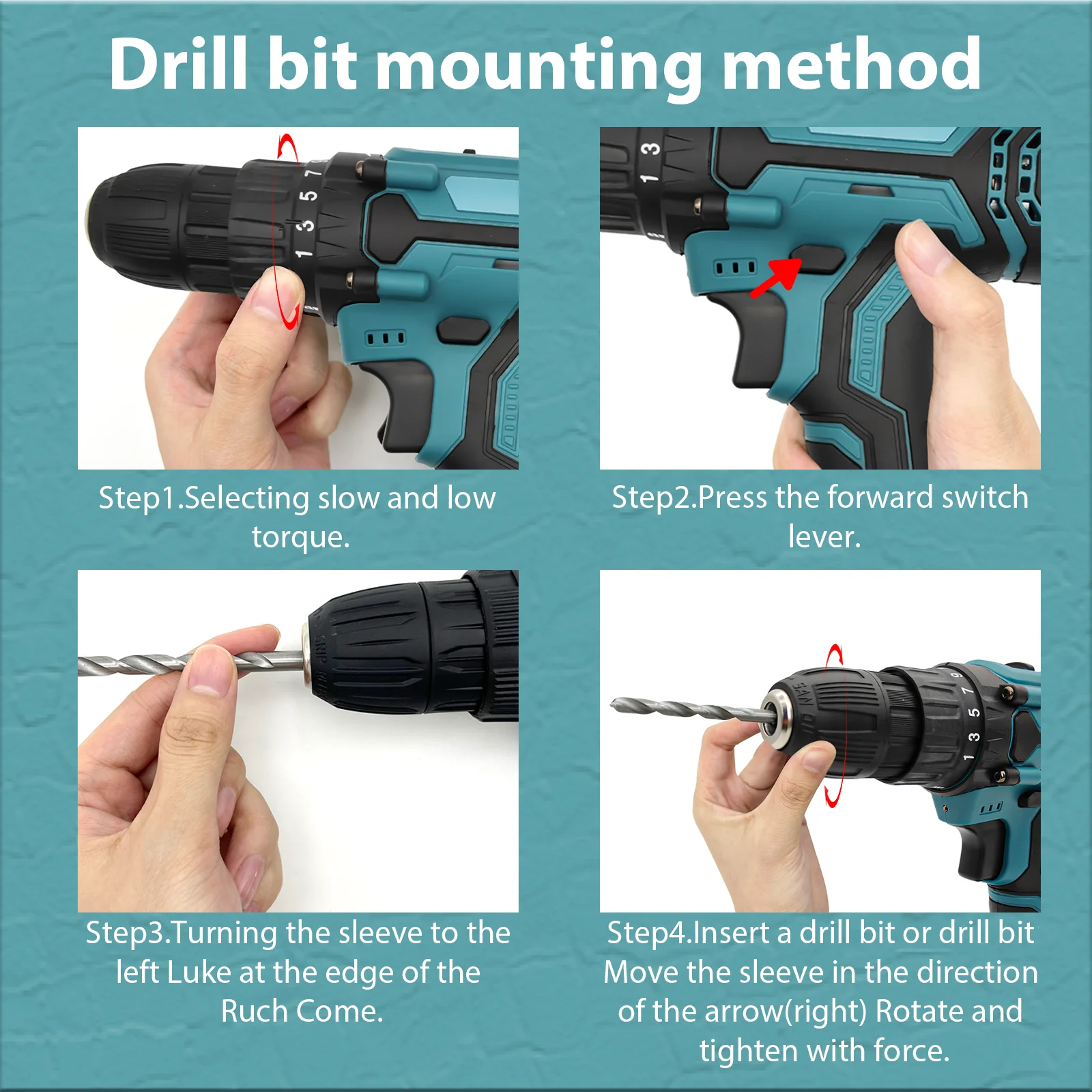 21V Cordless Electric Drill Bit Driver Airframe For Makita，Has Strong 2370 RPM And Multi-Gear Adjustment