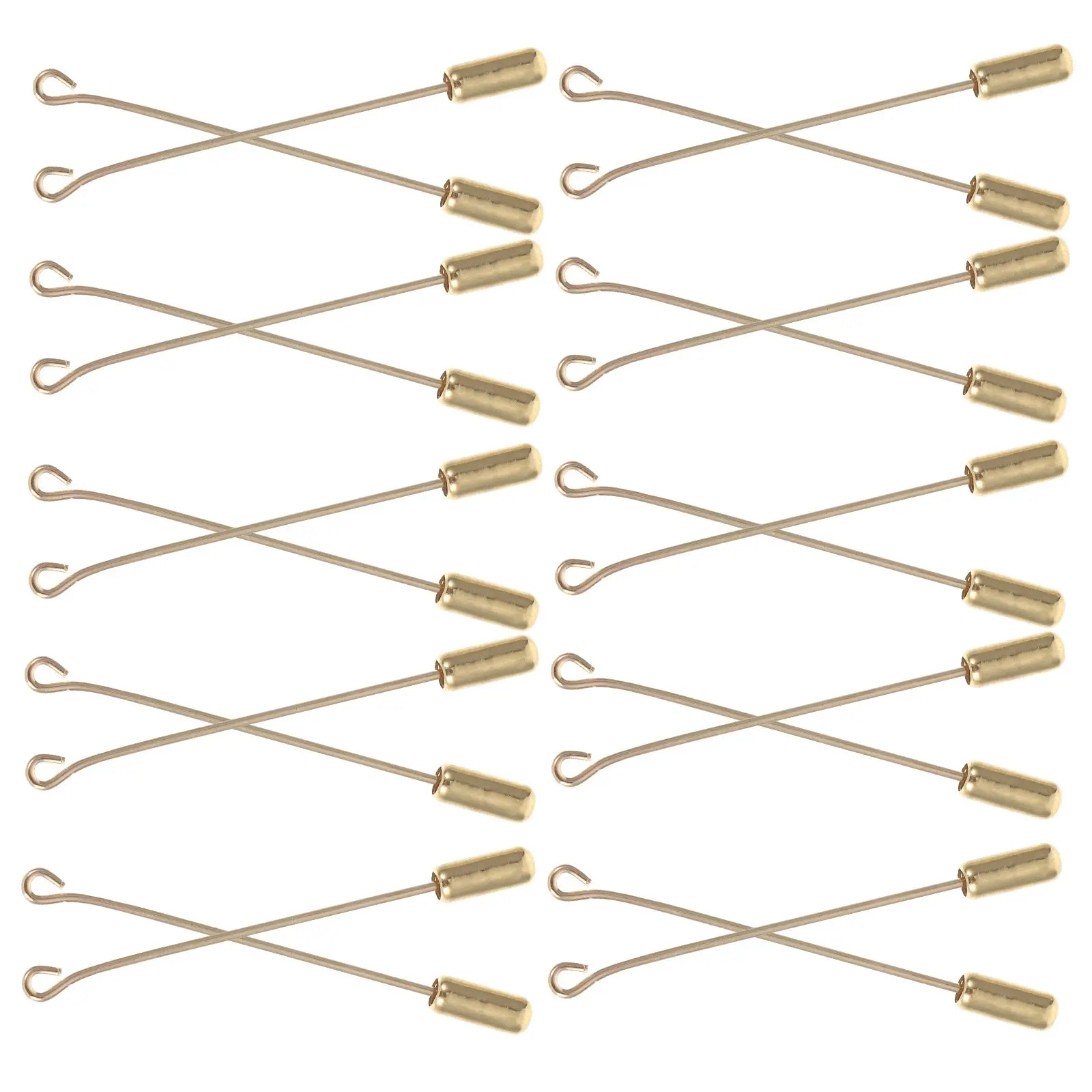 

100Pcs Brooch Pins Stick Metal End Caps for DIY Jewelry Making Clothing Accessories Safety Pins Scarf Hat Suit Lapel