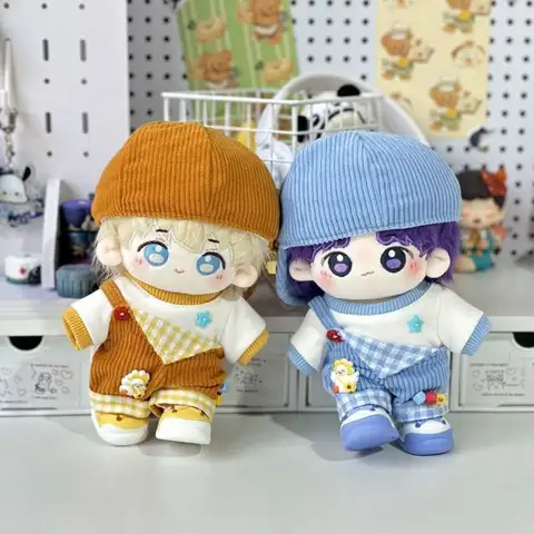 귀여운 드레스 코튼 인형 의류 세트 사랑스러운 패션 봉제 인형 복장 속성 없음 20cm 코튼 인형 의류 액세서리