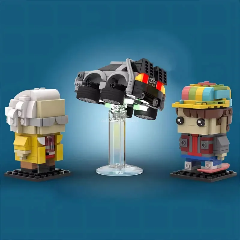 MOC Classic Movies Back To The Futured  Doctor Brown Martyed Building Block Set Movie Action Figures Brick Toy Gifts