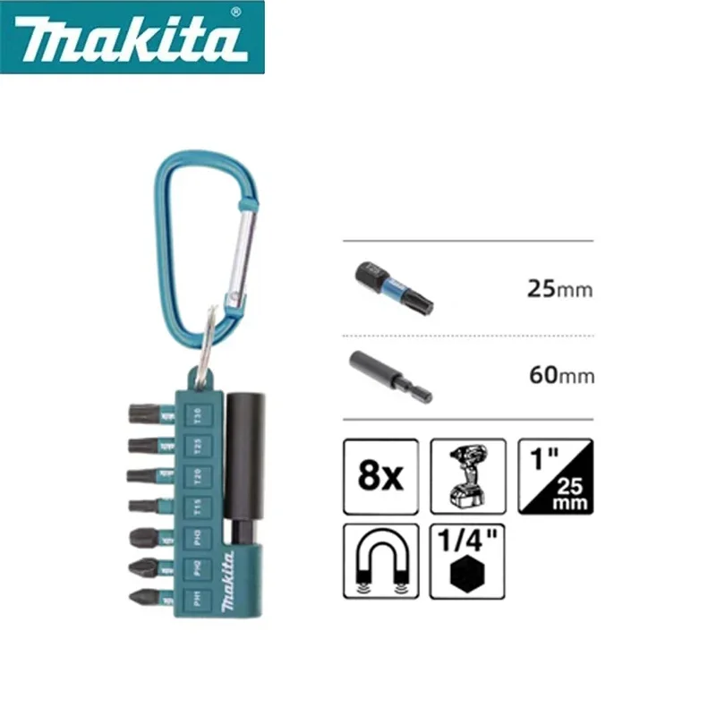 Makita-Juego de destornilladores, brocas eléctricas cruzadas hexagonales, combinación de E-14227, E-14211, accesorios para herramientas eléctricas