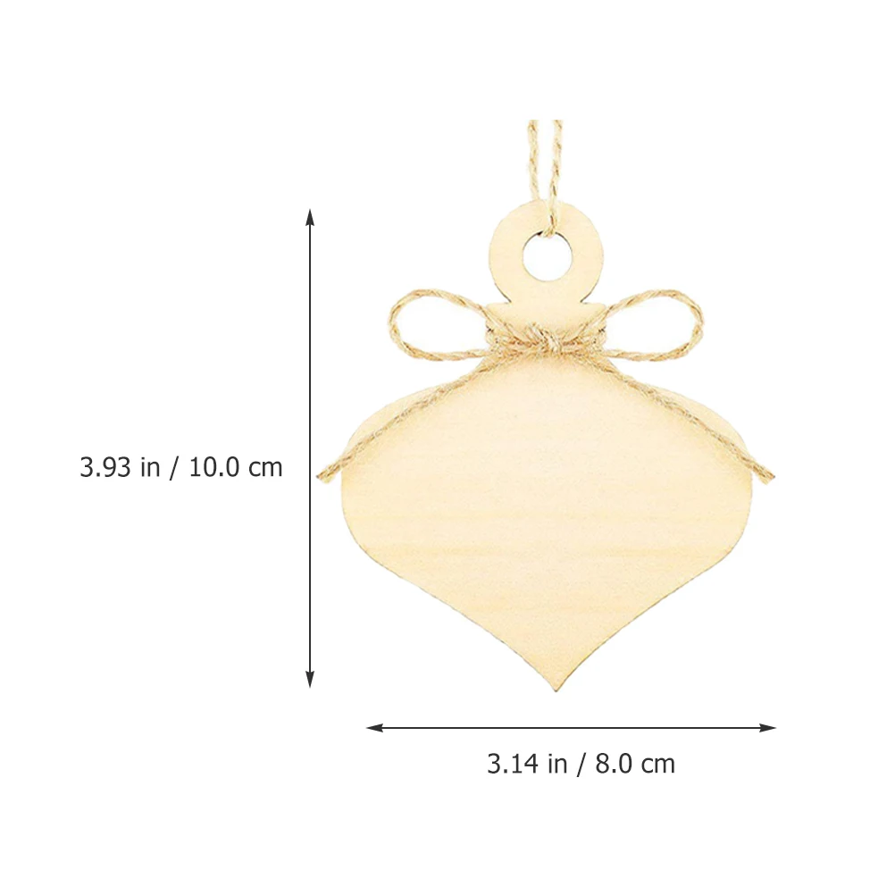 

25 Pcs Wooden Pendant Log Slice Decoration Hanging DIY Ornaments Gingerbread Man