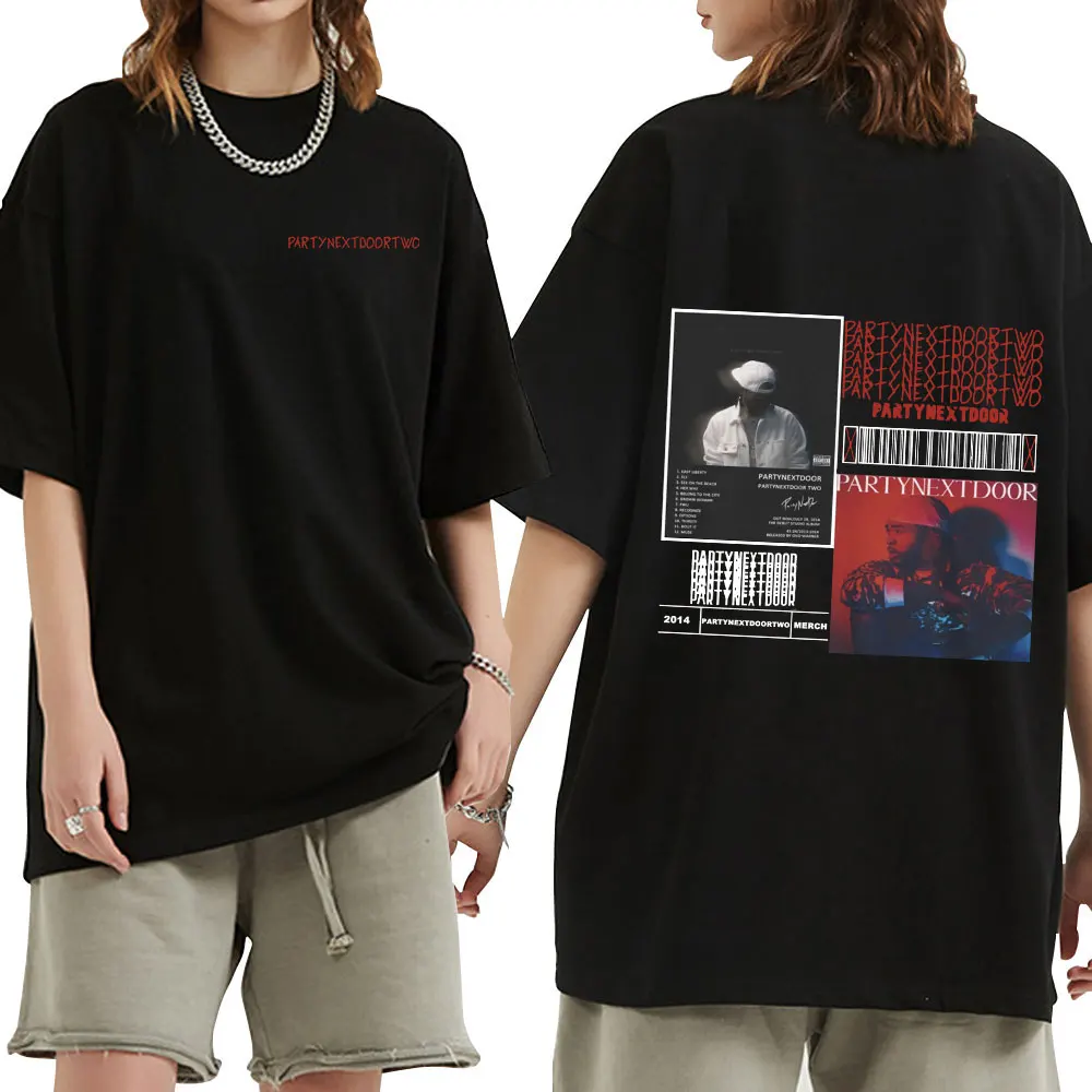 Rapper Partynextdoor Partynextdoor Two Album Cover T-shirt Hip Hop Vintage T-shirts Men's Women Oversized Tee Shirt Streetwear