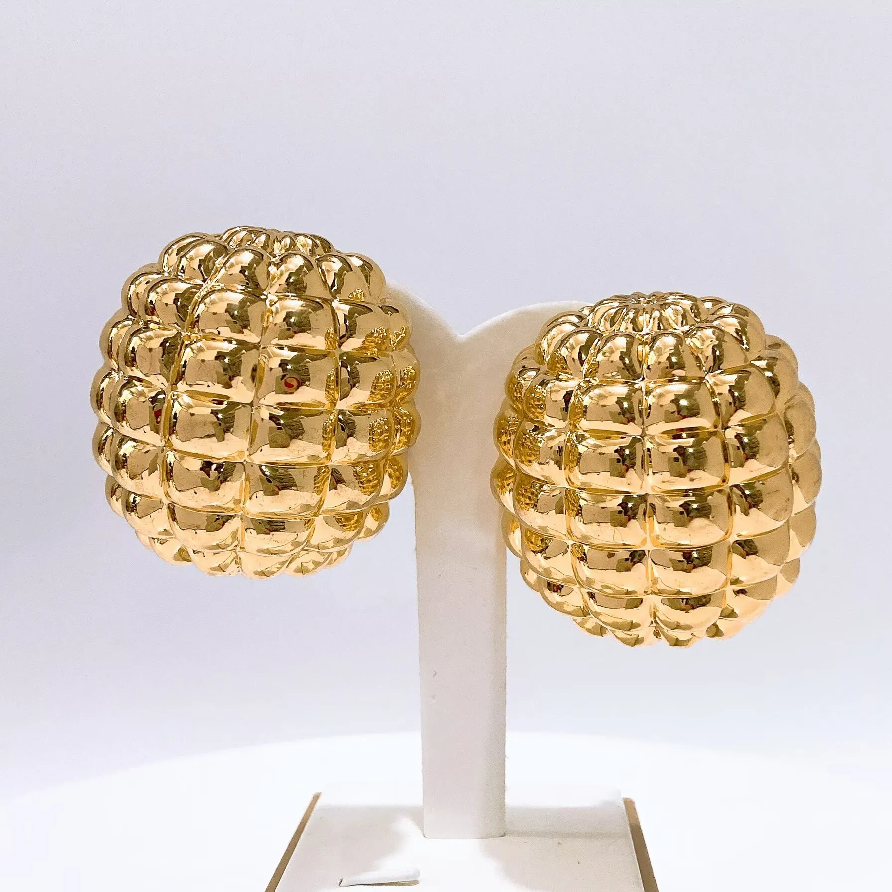 New In Vintage Gold Oversized Hoop Women Earrings with Unique Interwoven Design - Bold Statement Jewelry for Trendy Outfits