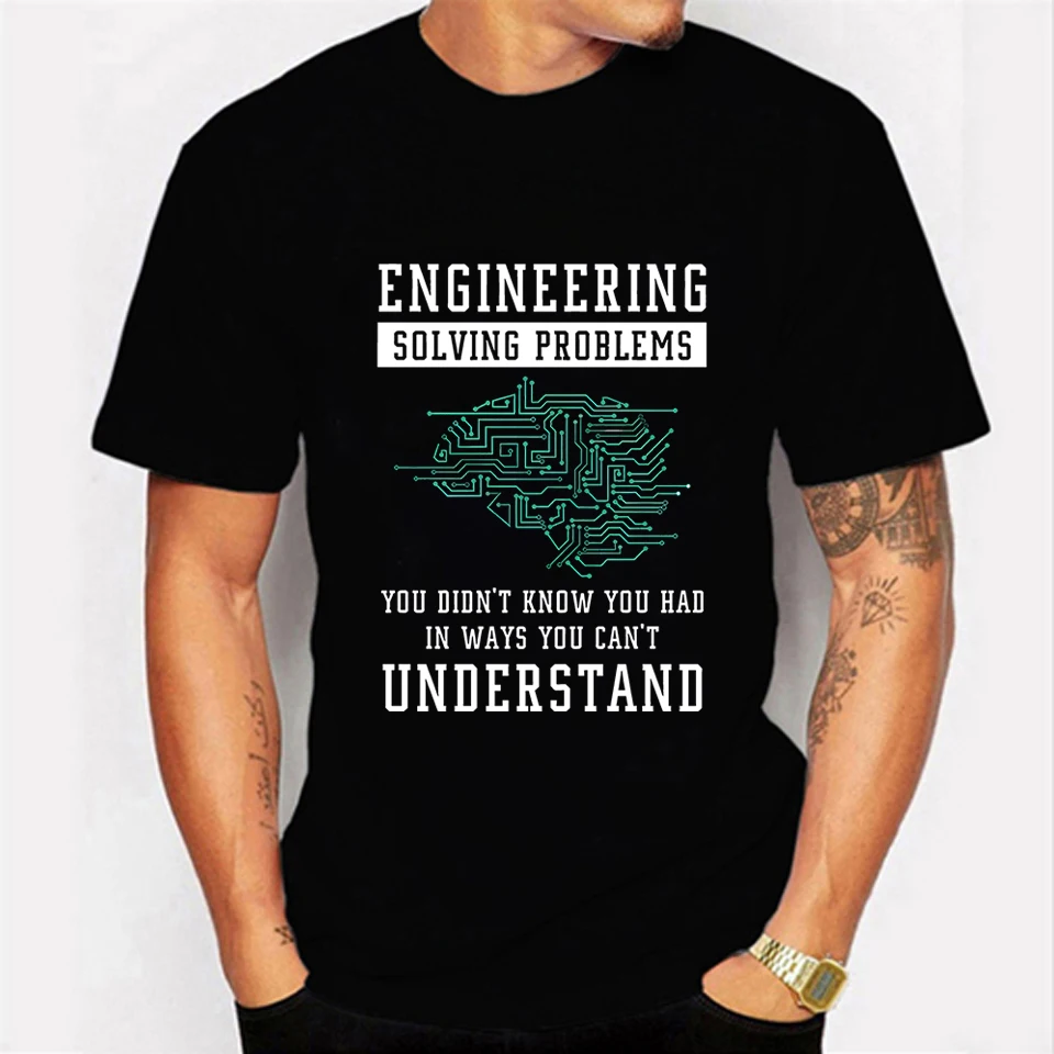 Camisetas divertidas de ingeniería para hombre y mujer, camisa de gran tamaño para ingeniero mecánico, ropa de verano