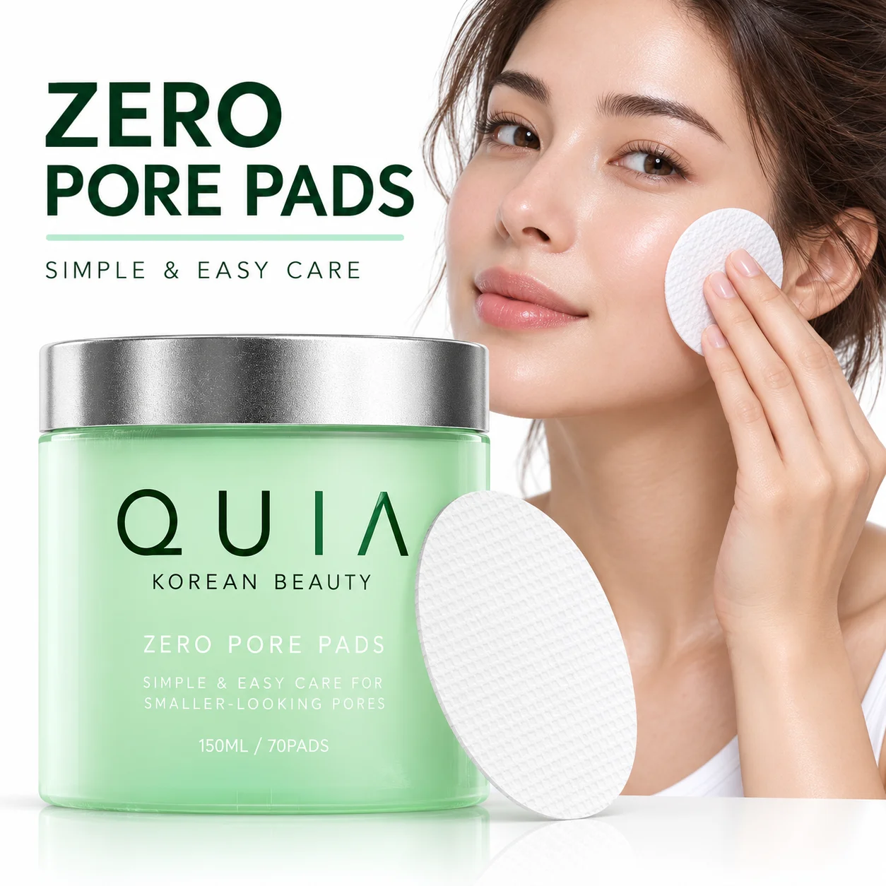 Zero Pore Toner Pads for Blackhead Care and Oily Skin Salicylic Acid Facial Exfoliating Pads for Oil Control and Hydration