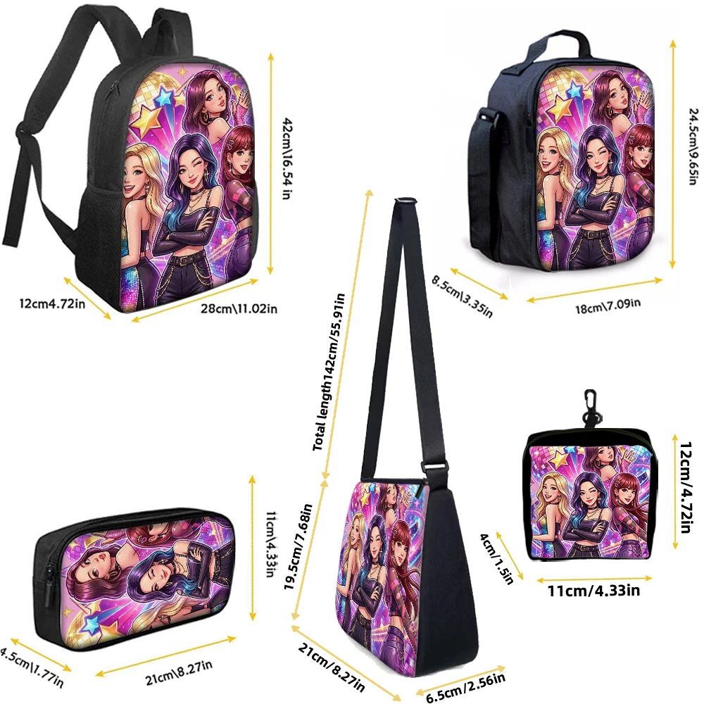 1/2/3/4/5PCS K-POP girl group pattern backpack set The perfect gift for kpop fans