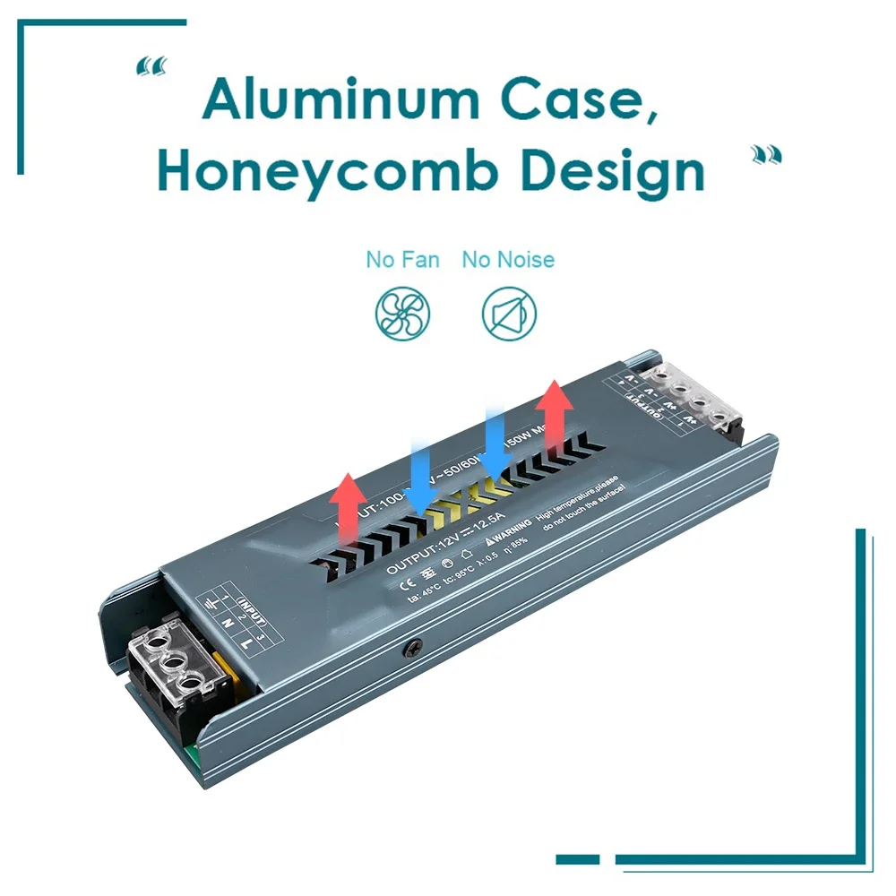 AC100-240V to DC12/24V Switching Power Supply LED Lighting Transformers 60W 100W 200W 300W 400W LED Driver for Strip Lights