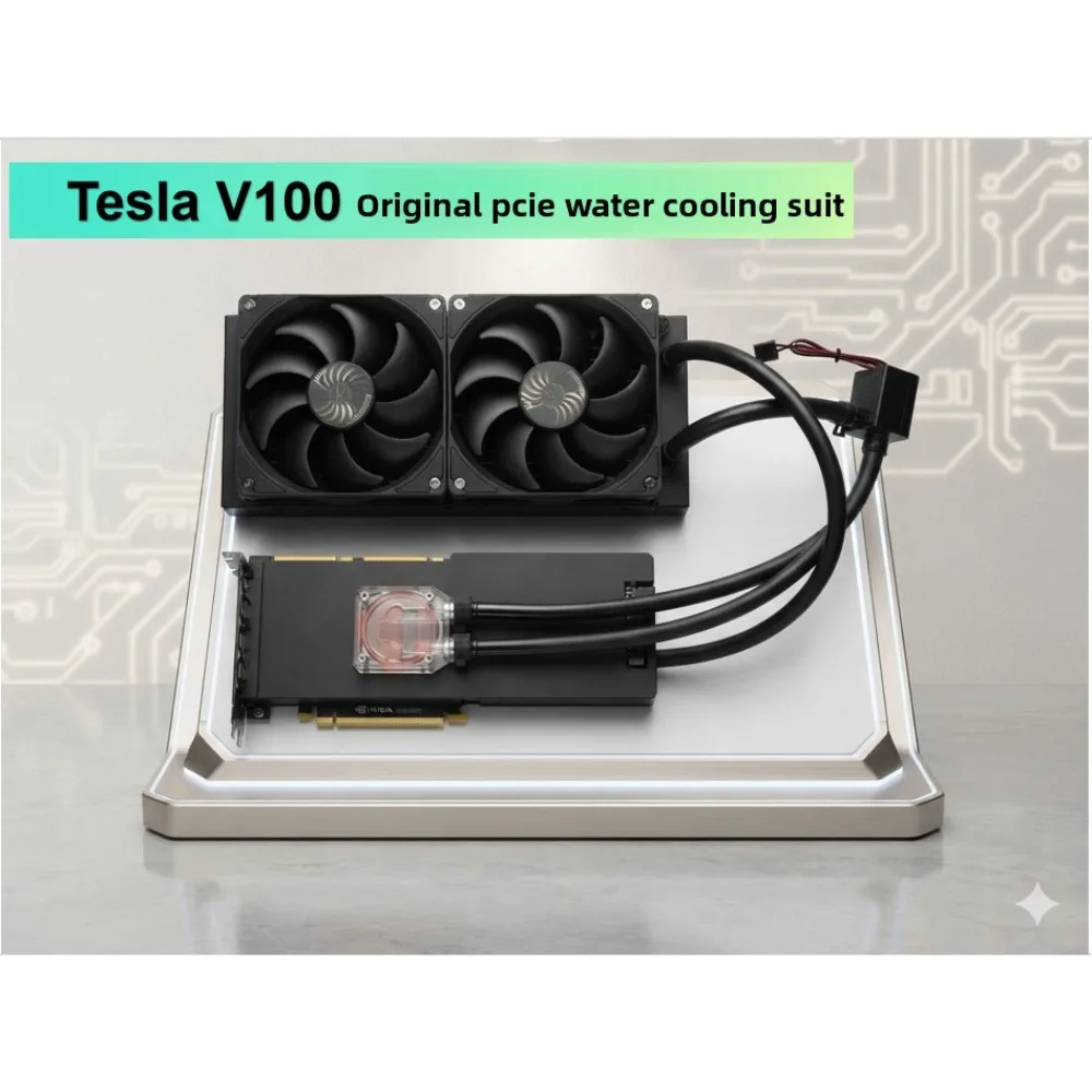 Nvidia Tesla V100 PCIE 16GB/32GB HBM2 GPU AIO Water Cooling Kit 240mm Radiator AI Deep Learning CUDA Computing Accelerator Card