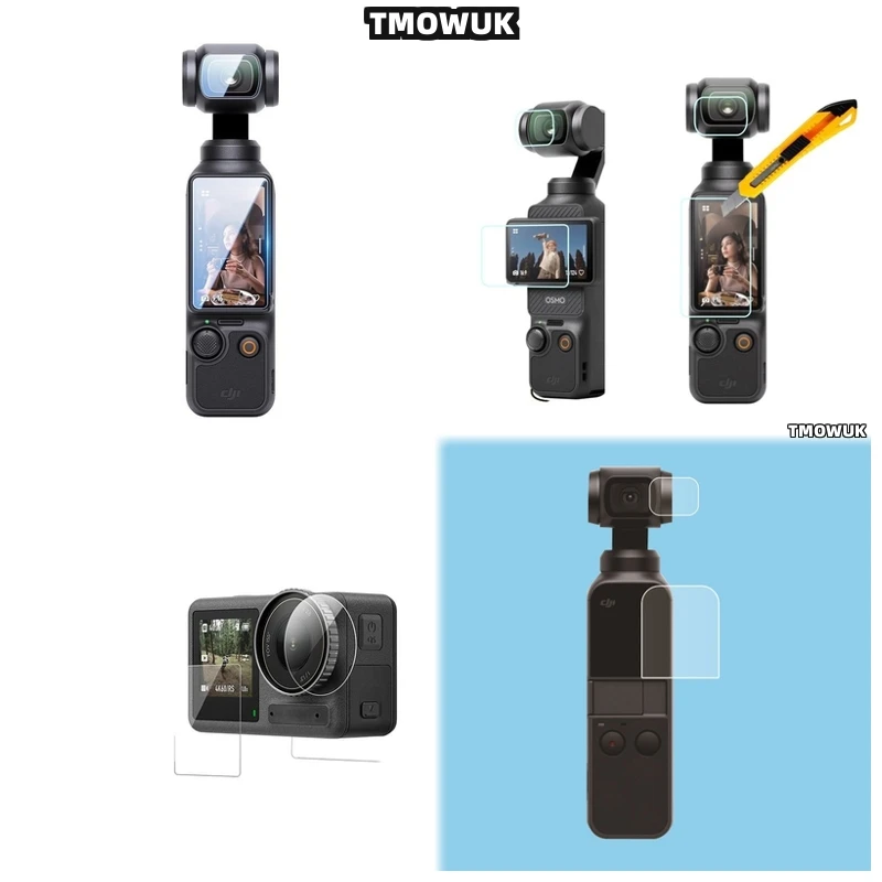 

For DJI Pocket 1 2 Osmo Pocket 3 Action 2 4 Pro High Definition Tempered Glass Shield