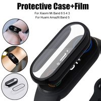 Dust-proof Bumper PC Case Watch Frame Guard Shell Protective Cover For Xiaomi Mi Band 7 6 5 4 3|Amazfit Band 5