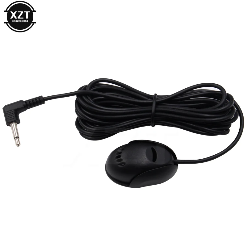 Car Audio Microphone Mini 3.5mm Wired Adhesive External Microphone for DVD Radio Stereo Player Conference Speaker 3M