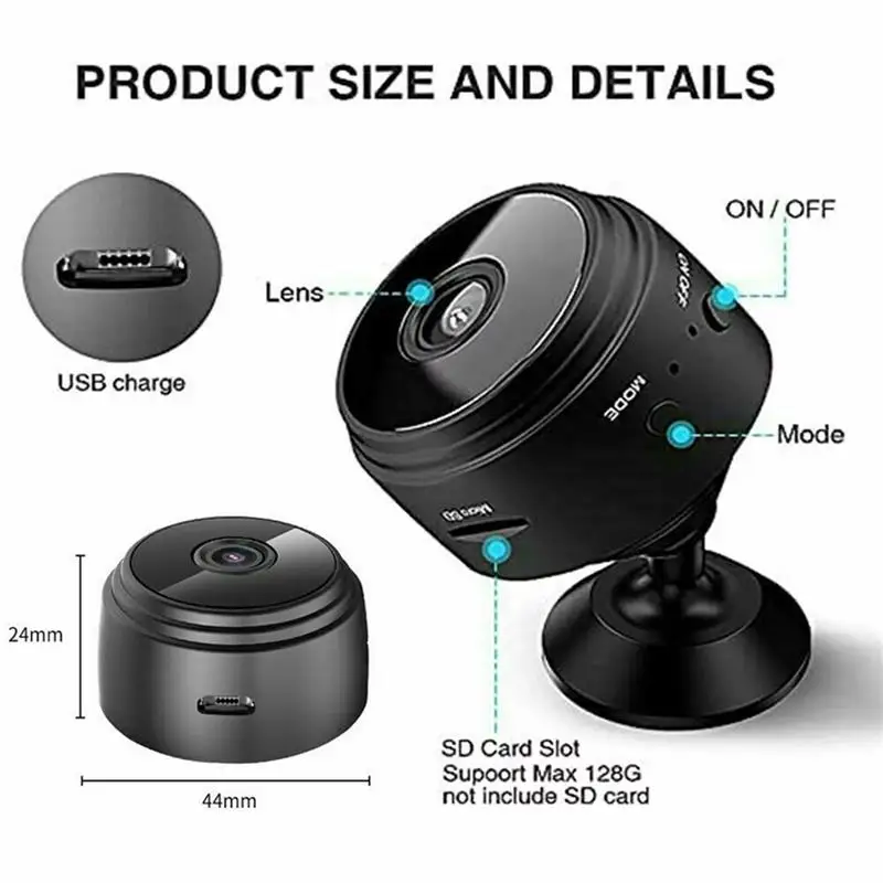Wireless Outdoor Security Camera 1080P HD WiFi Surveillance Cameras For Home Security System Night Vision Motion Detection