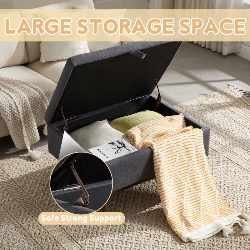 조립식 사각 테이블 수납 벤치 미드 센추리 모던 스타일로 거실, 현관, 가족룸 공간 활용 최대화, 커피 테이블로도 활용 가능