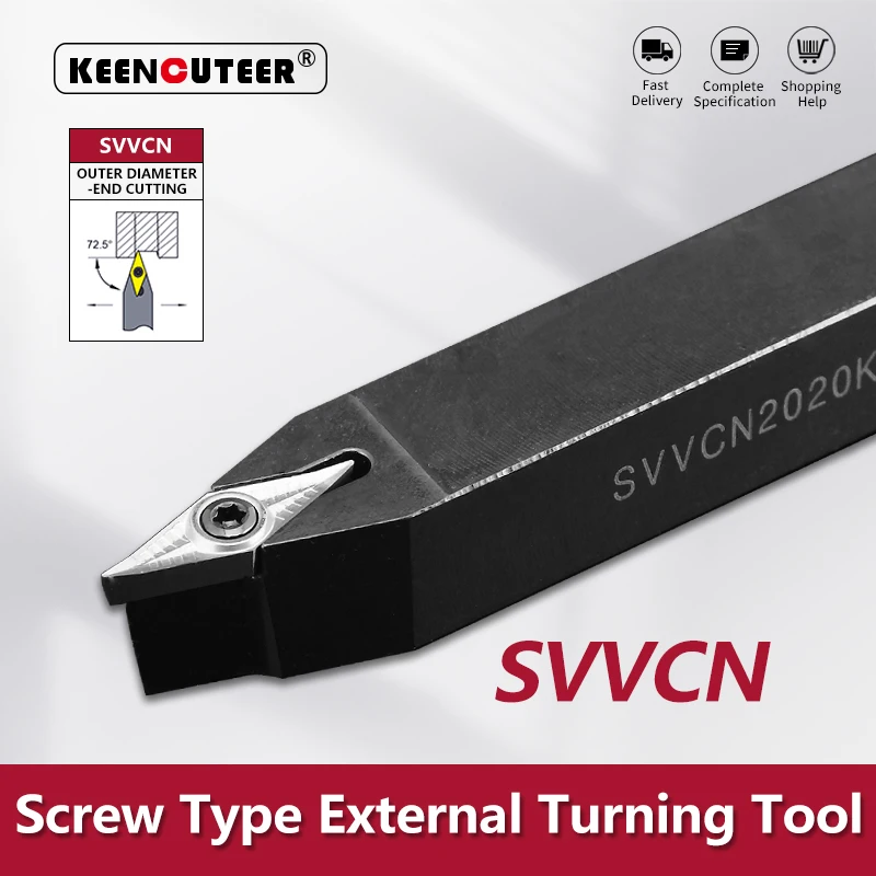 SVVCN1616 SVVCN2020 SVVCN2525 External Turning Tool Cutter Bar CNC SVVCN Lathe Bar Turning Holder