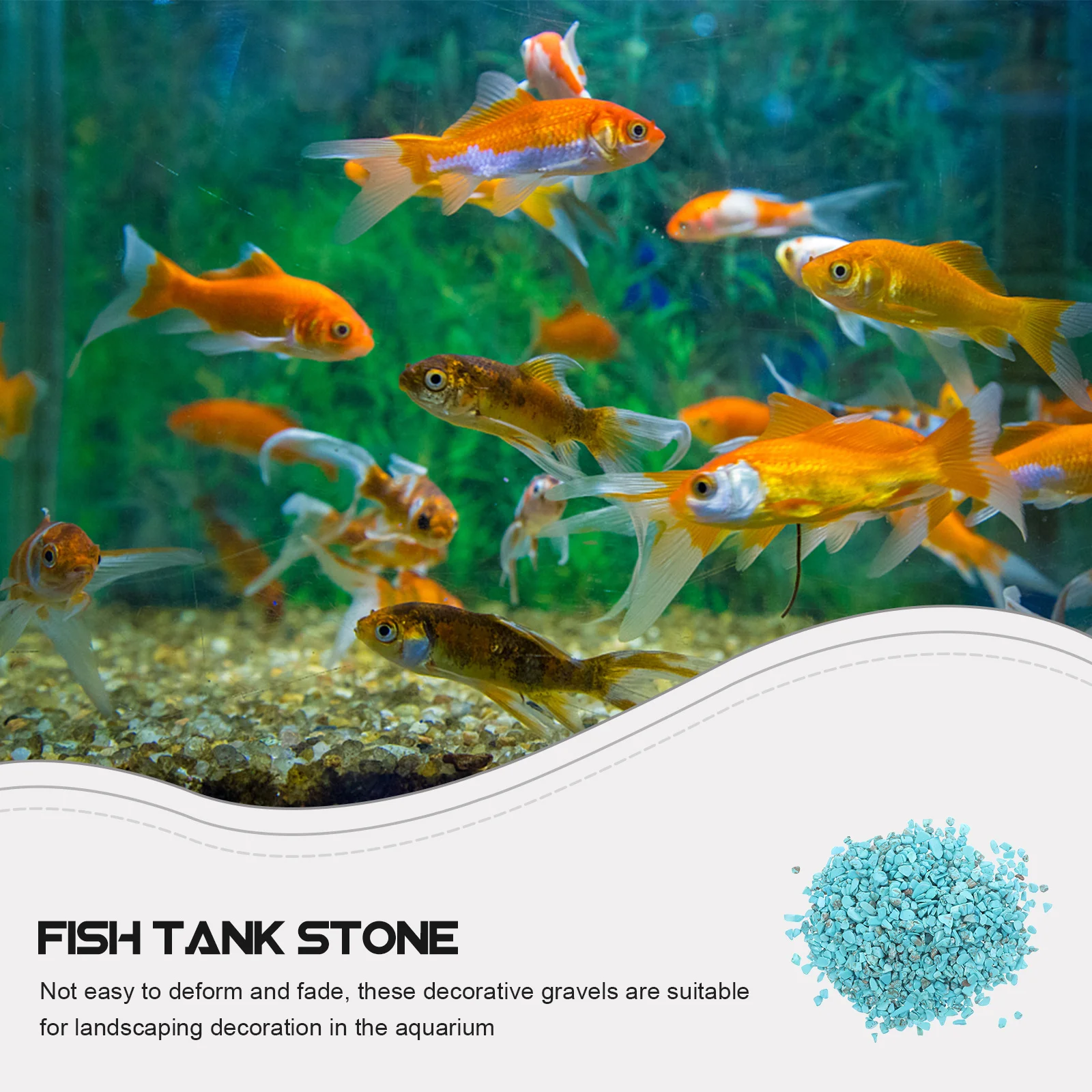 2 Bags Durable Turquoise Stones Natural Fish Tank Gravel Aquarium Decorative Rocks Landscape Stones DIY Jewelry Supplies