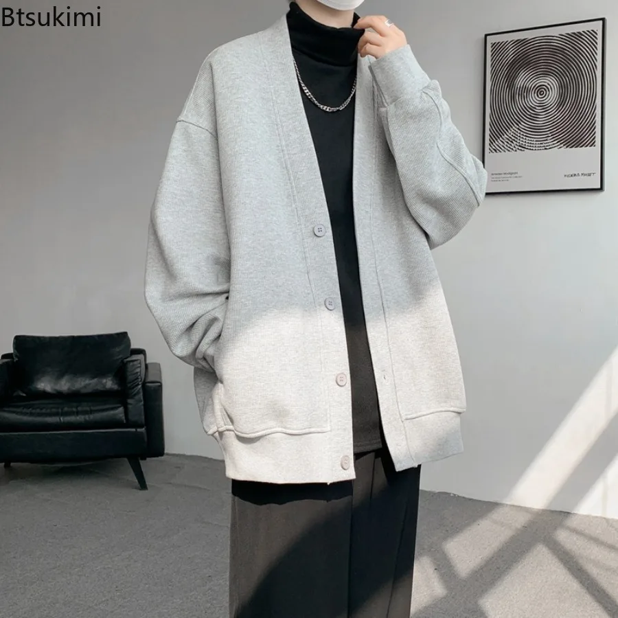 الخريف الشتاء سترة سترة 2026 الرجال فضفاض الوزن الثقيل ملابس خارجية موضة عادية هوديي رجل المتضخم الصوف الدافئة معاطف M-8XL #3