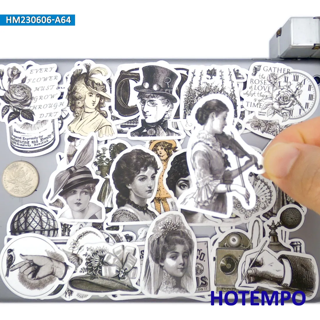 20/30/60Pieces, Retro Mixed Stickers Set, Nostalgic Fashion Objects, for Laptop Car Phone Scrapbook Luggage, Funny Sticker Pack