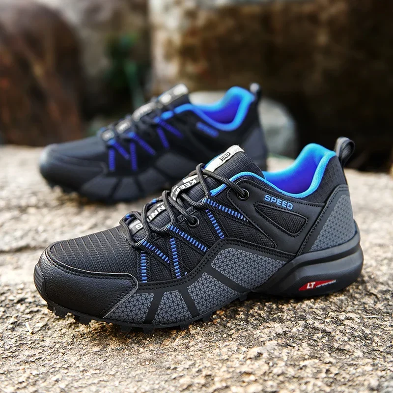 Cycling Shoes Men's Shoes Lockless Bicycle Sports Shoes Outdoor Mountain Off-road Lightweight Non-Slip Wear-Resistant Shoes37-47