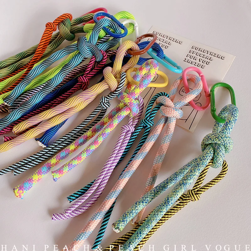HD9392A04 ethnic style color nylon woven pendant car keychain pendant mobile phone lanyard girl bag hanging