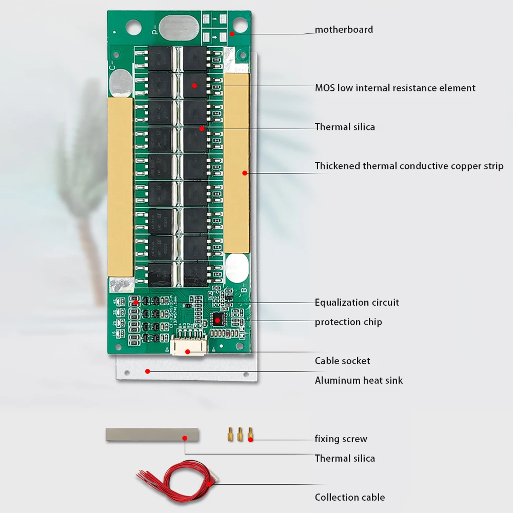 3S 4S 80A Lithium Battery Charging Protection Board Same Port/Split Port Equalizing Module High Current BMS For NCM LFP Battery