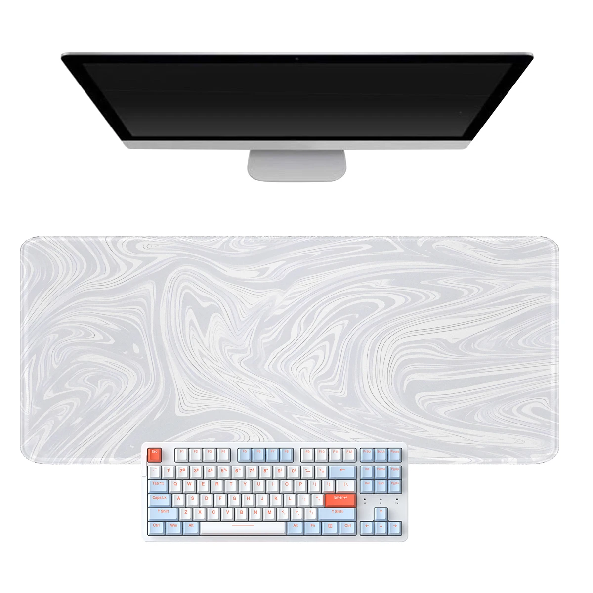 Large Gaming Mouse Pad Non-Slip Rubber Base Desk Mat Abstract Mousepad Keyboard Mat Laptop Computer Desk Mat Home Office Game