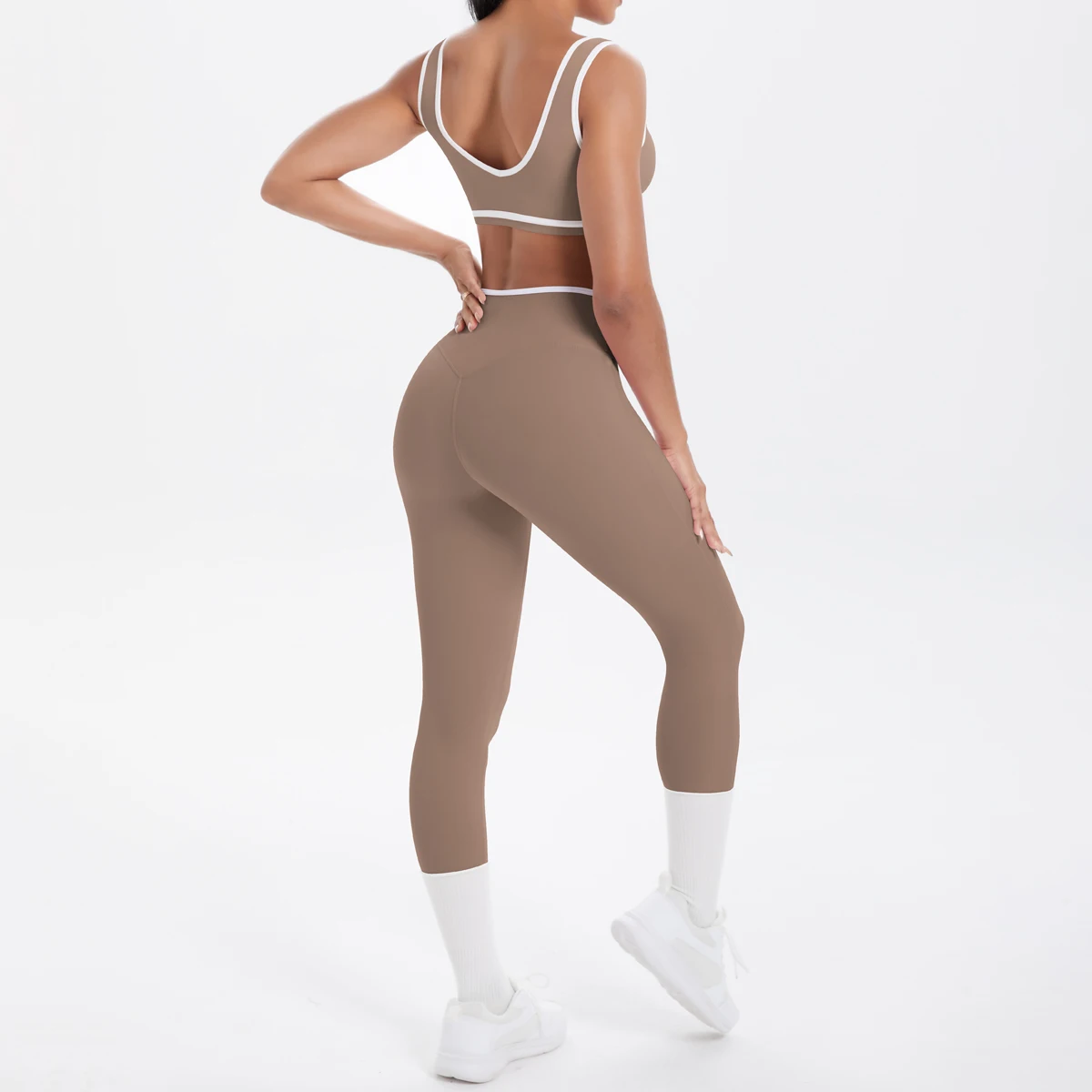 Damen-Sport-BH, Yoga-Hosen-Set, schnell trocknende Leggings, Fitness, Sport, Sommer, Yoga-Top, Push-Up, hoch taillierte Yoga-Sport-Leggings – Detail 24