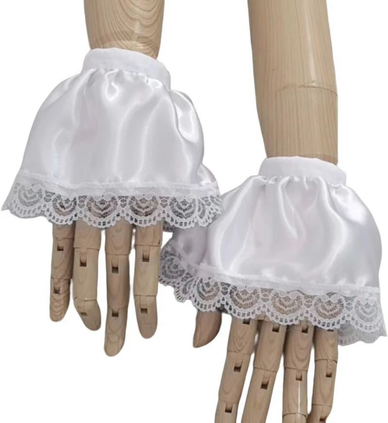 

Background Photography For Nails Decorative Ruffles Flare Hand Sleeves Wrist Removable Fake Cuffs Manicure Shooting Props