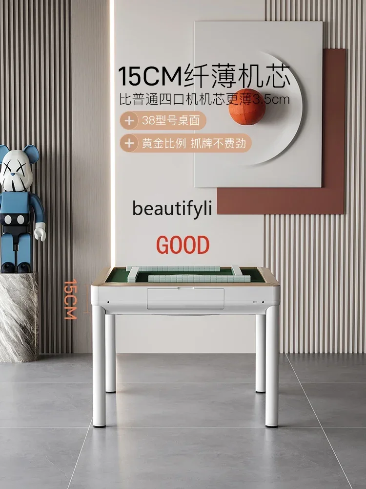 Pink Mahjong Machine Automatic Household Electric Dining Table Dual-Use Bass Four-Port Mahjong Table