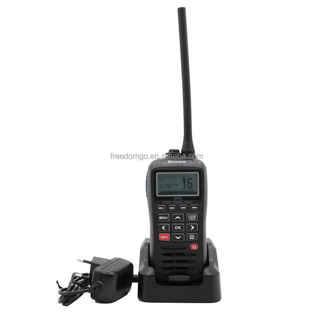 RECENT RS-38M VHF Radio marina portatile Ricaricabile GPS integrato DSC IPX7 Ricetrasmettitore marino impermeabile