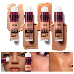 USHAS Sponge Head Concealer Long Lasting Moisturizing Liquid Foundation 4 Color Concealer for Dark Circles Freckles Acne