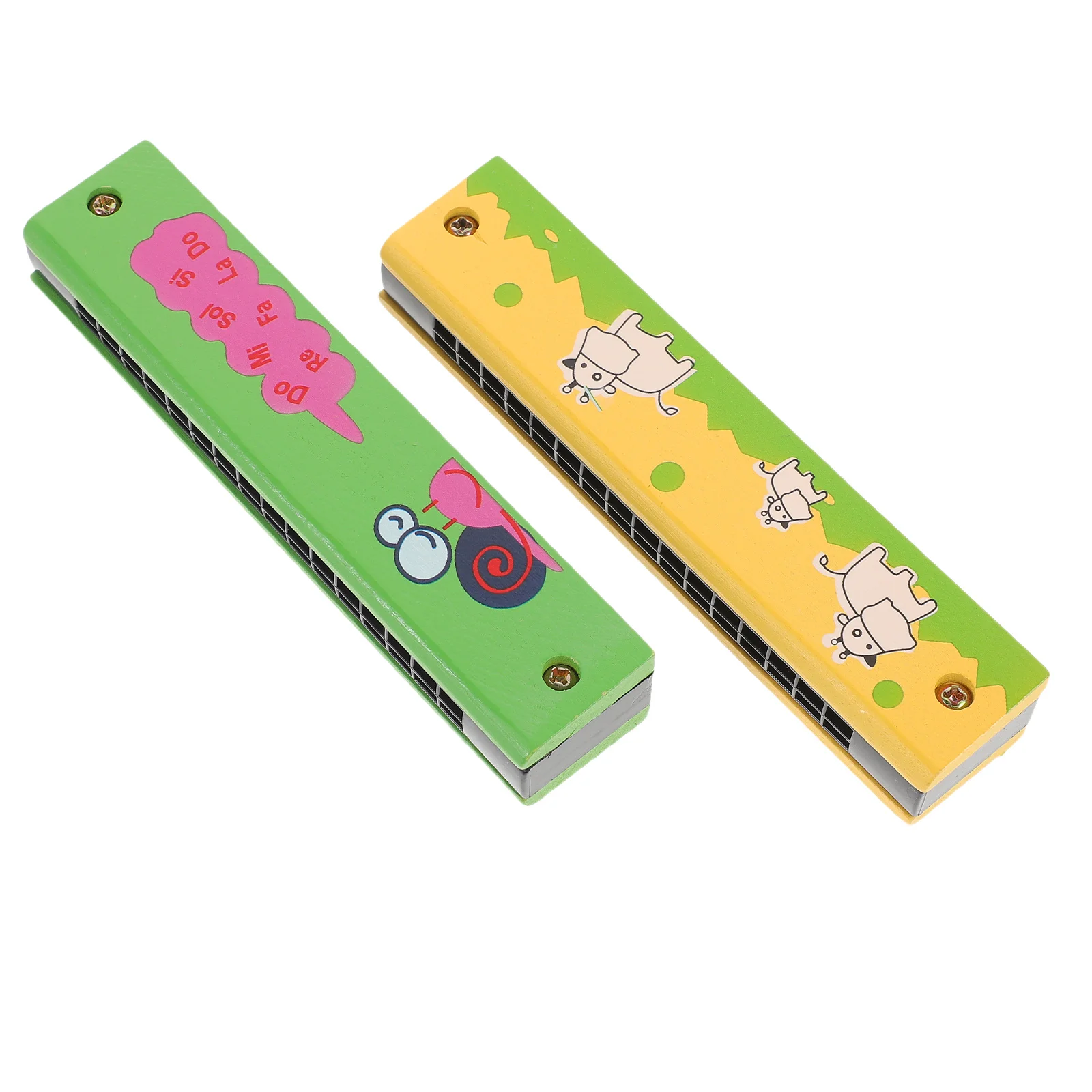 

2pcs Wood Harmonica 16 Holes Beginner Kids Children Adult Pocket Musical Instrument Music Education Tool For Students