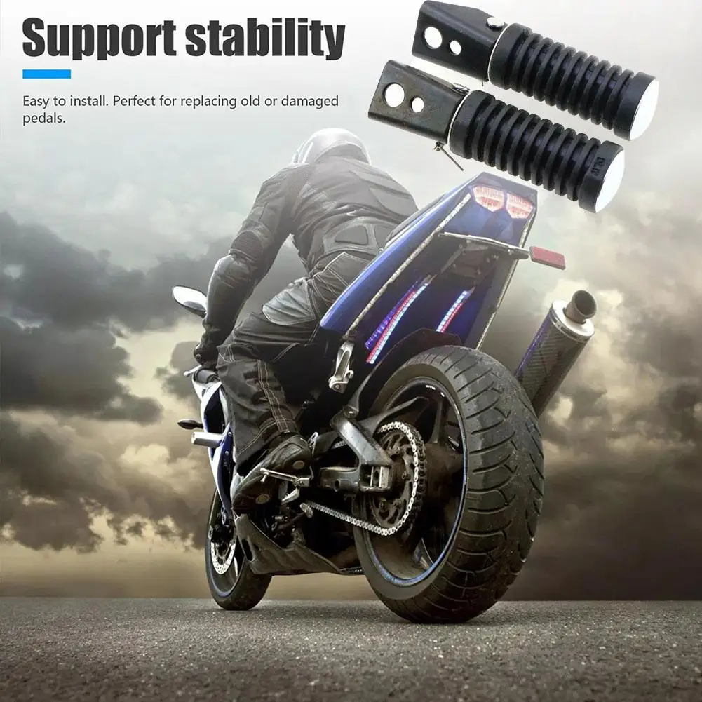 Motorcycle Rear Footrests Motorcycle Foot Pegs Compatible For GS125 GN125 Motocross Motorcycle Accessories Pedals H5W6